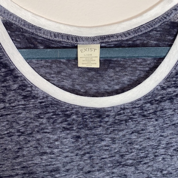 Exist Grey & White Striped Baseball Tee - Picture 2 of 6